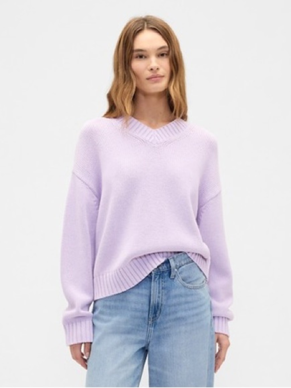 💜GAP OVERSIZED V-NECK SWEATER💜